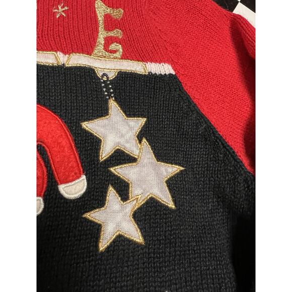 Vintage All Points Ugly Christmas Sweater Womens XL 2 Sided Design Snowman AOP - Picture 6 of 9